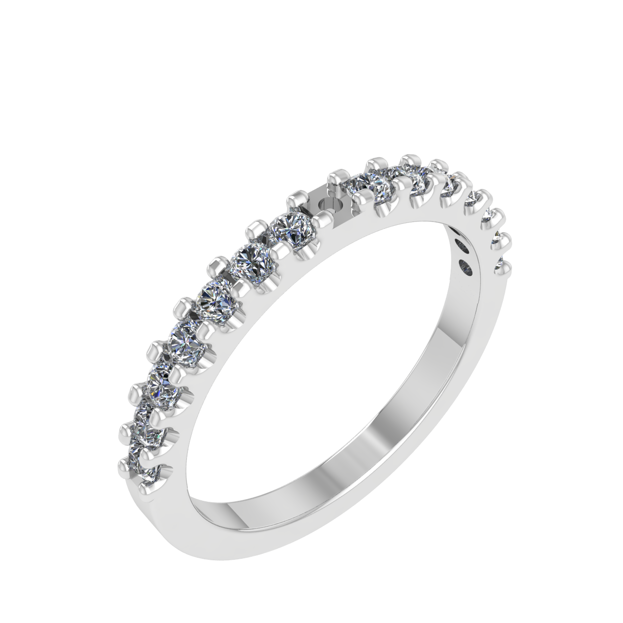 ACCENTED CLASSIC 1 ROW 1.90mm x 1.90mm PEG COMPATIBLE ENGAGEMENT RING